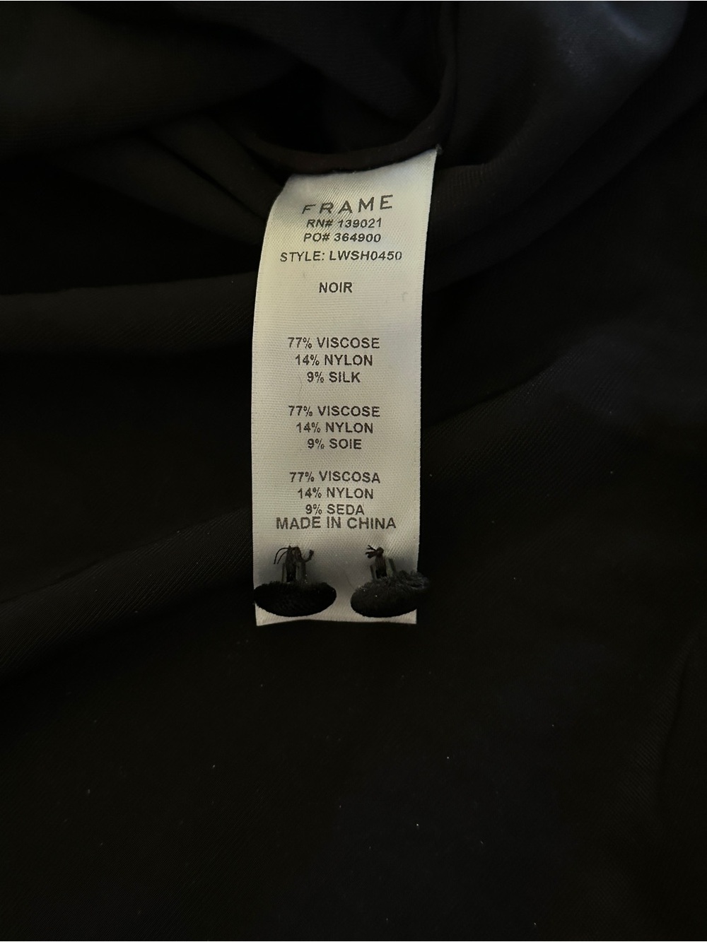 Frame Black Velvet Ruffle Button-Down Blouse - Picture 8 of 8
